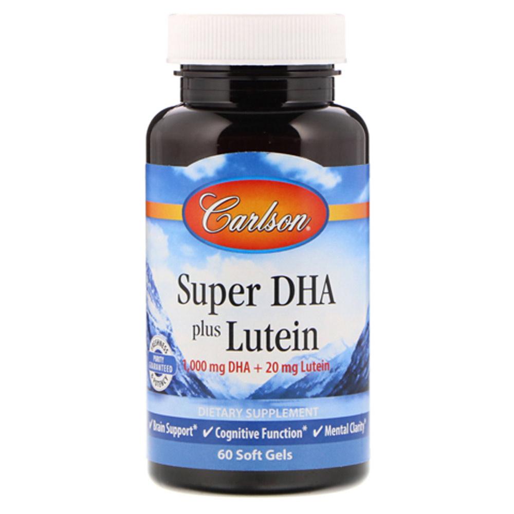 Carlson Super DHA Plus Lutein 60 Soft Gels Vitamins & Minerals Carlson  (1725799432235)