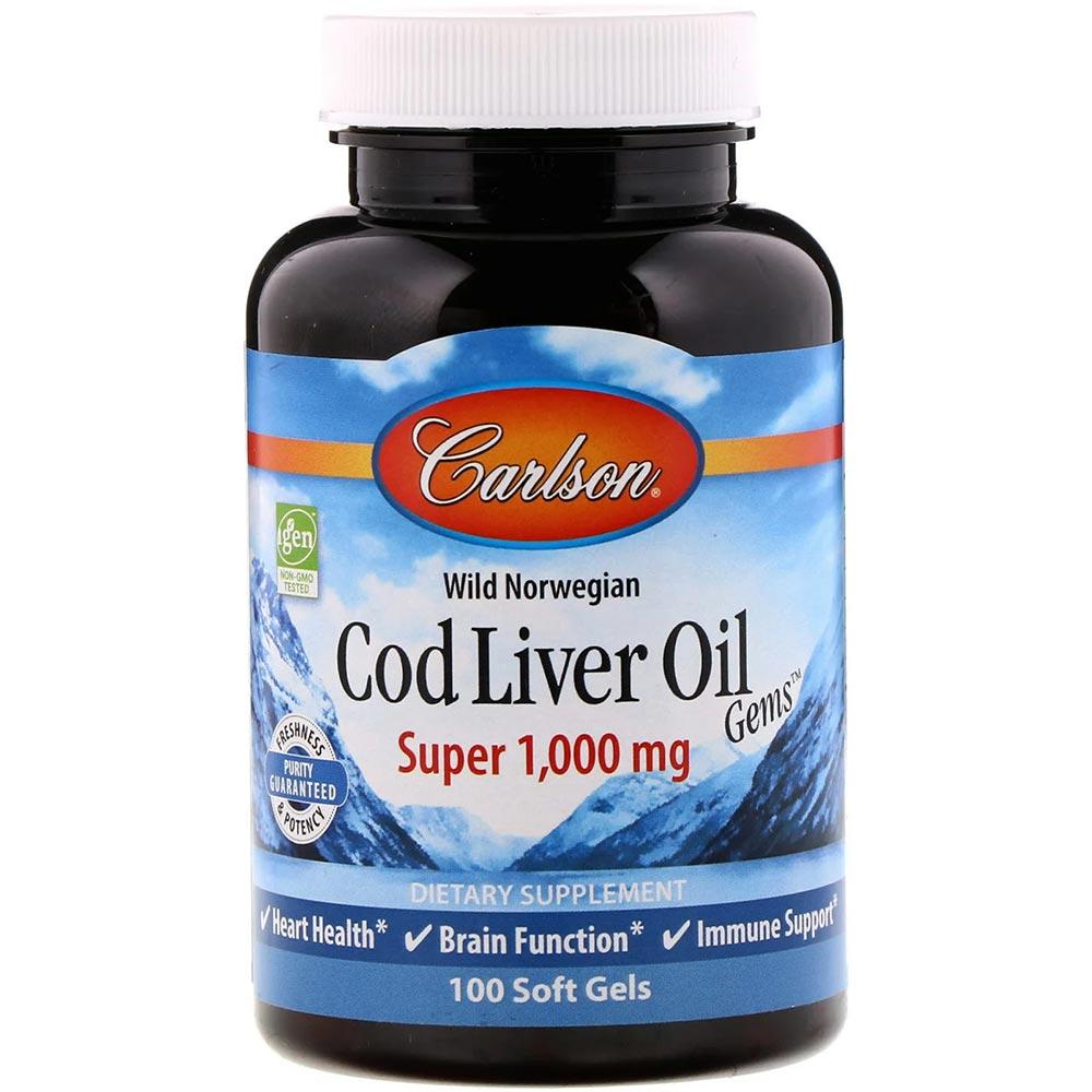 Carlson COD LIVER OIL 1000mg 100G Vitamins & Minerals Carlson  (1602259255339)
