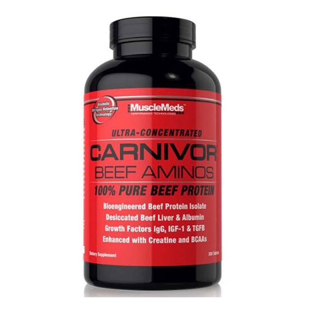 Muscle Meds Carnivor Beef Aminos 300 Tablets Amino Acids MuscleMeds  (4487214039105)