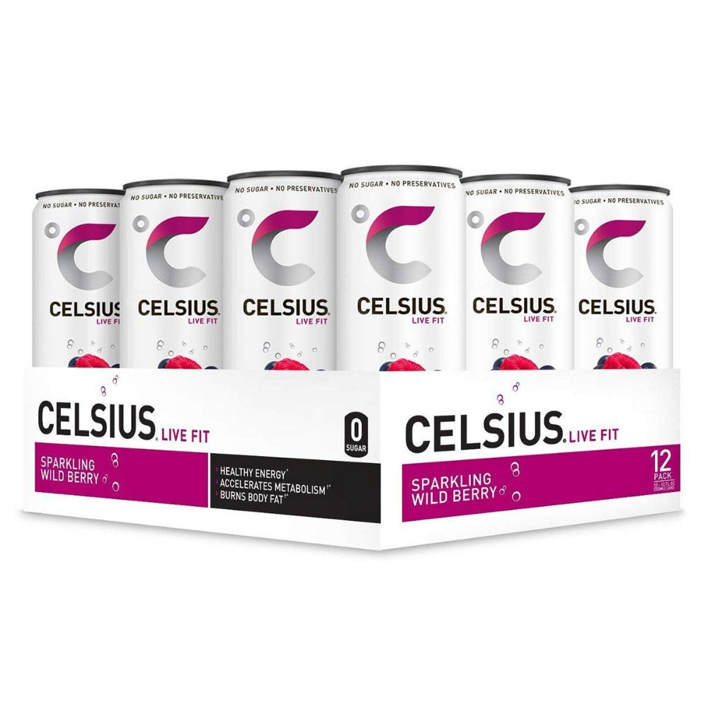 Celsius 12 Pack RTD's Sparkling Wild Berry Drinks Celsius  (1415236517931)