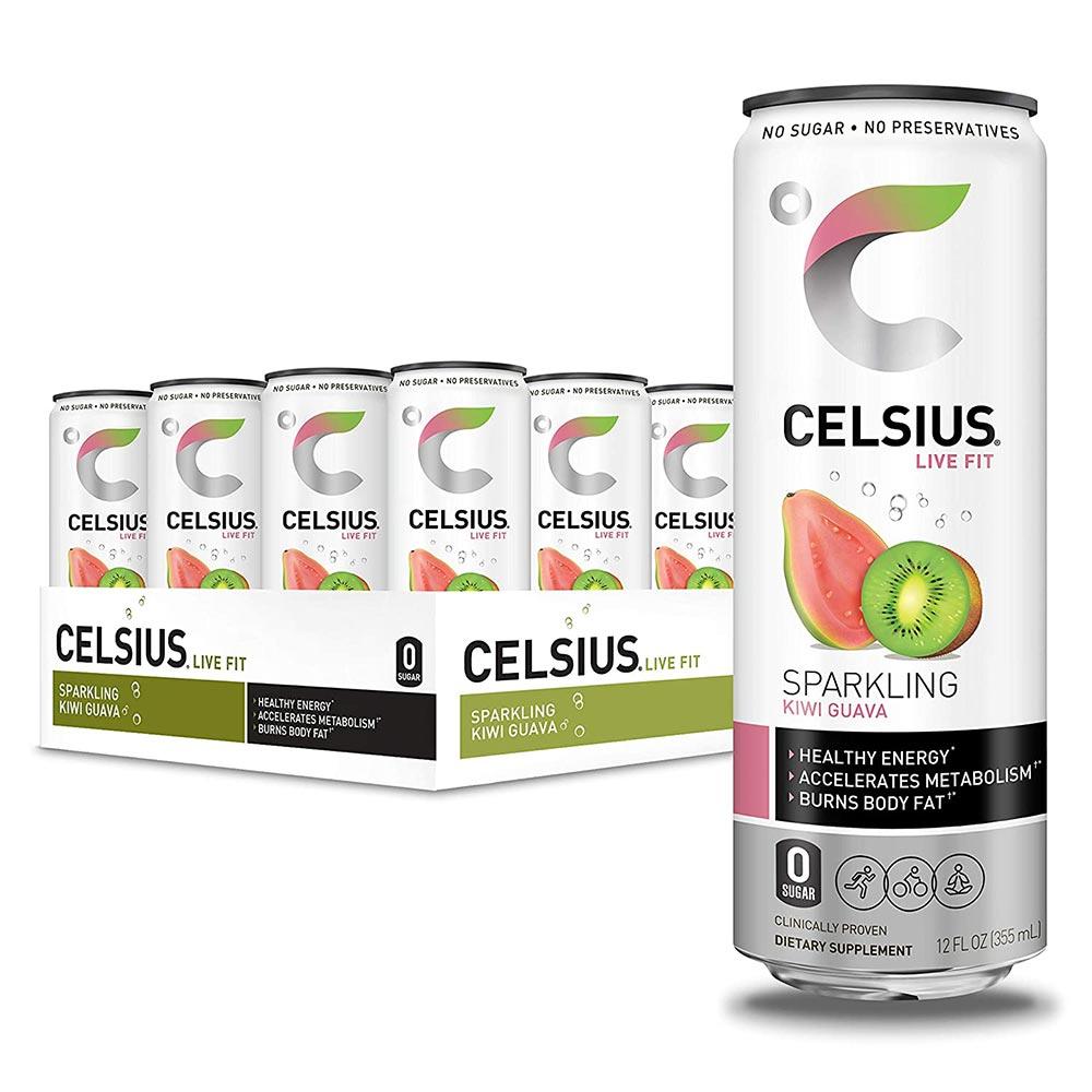 Celsius 12/Case Drinks Celsius Sparkling Kiwi Guava  (4536576868417)