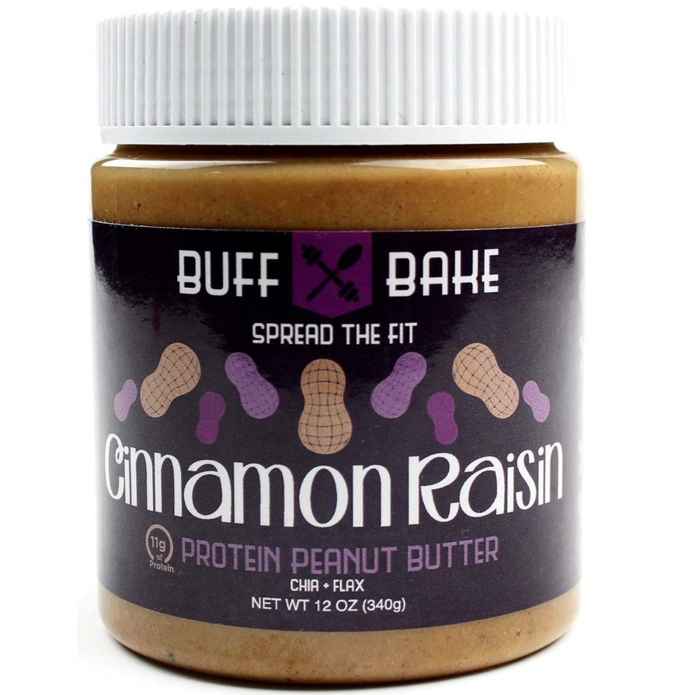 Buff Bake Cinnamon Raisin Protein Peanut Butter Spread 13oz Foods & Snacks Buff Bake  (1059263905835)