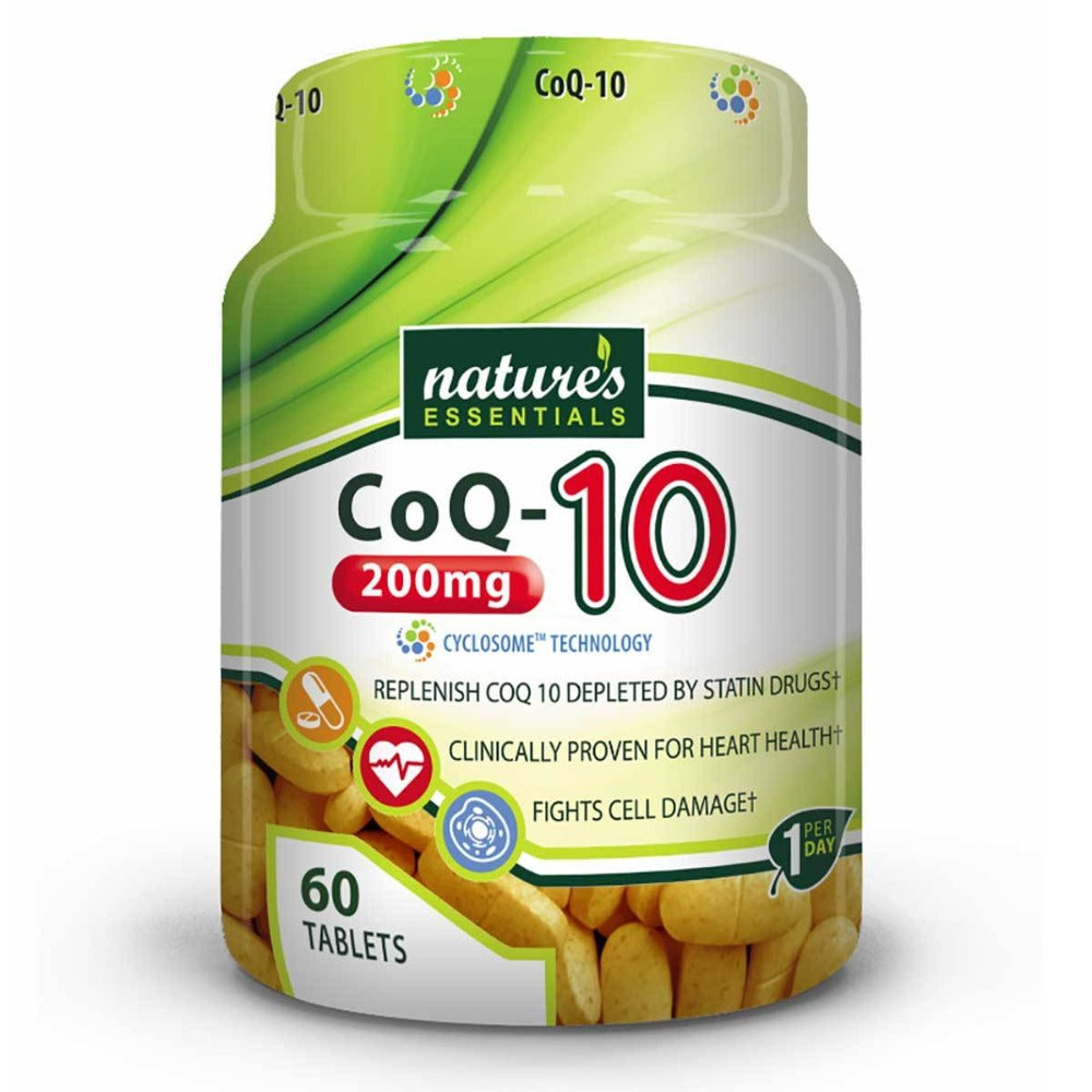 Nature's Essentials CO-Q10 200mg 60 Tablets Antioxidants / CoQ-10 Nature's Essentials  (1059294609451)