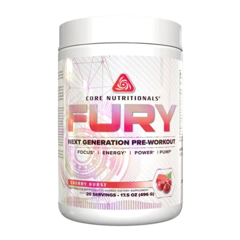 Core Nutritionals Fury 20 Servings Pre-Workouts Core Nutritionals Cherry Burst  (4405705605185)