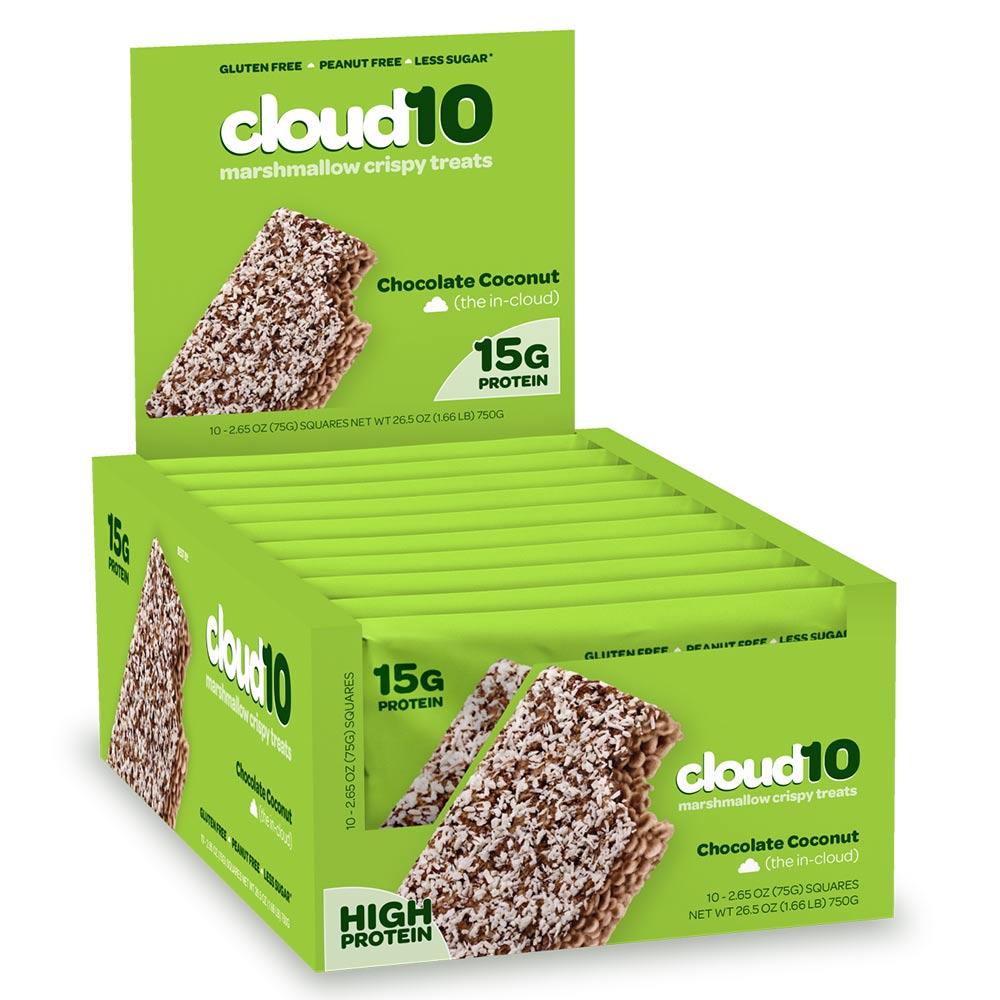 Cloud10 Marshmallow Crispy Treats 10/Box Foods & Snacks Beyond Better Foods Chocolate Coconut  (1551217885227)