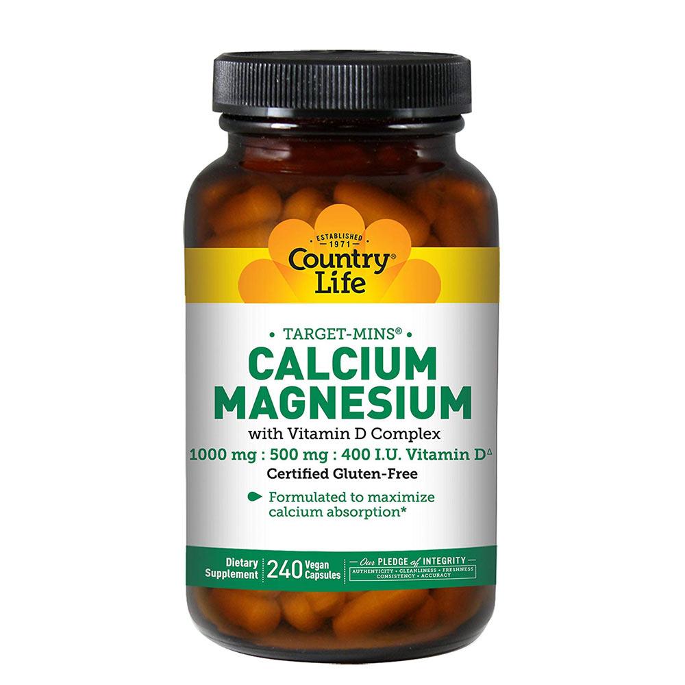 Country Life Calcium Magnesium 240 Capsules Vitamins & Minerals Country Life  (4356336189505)