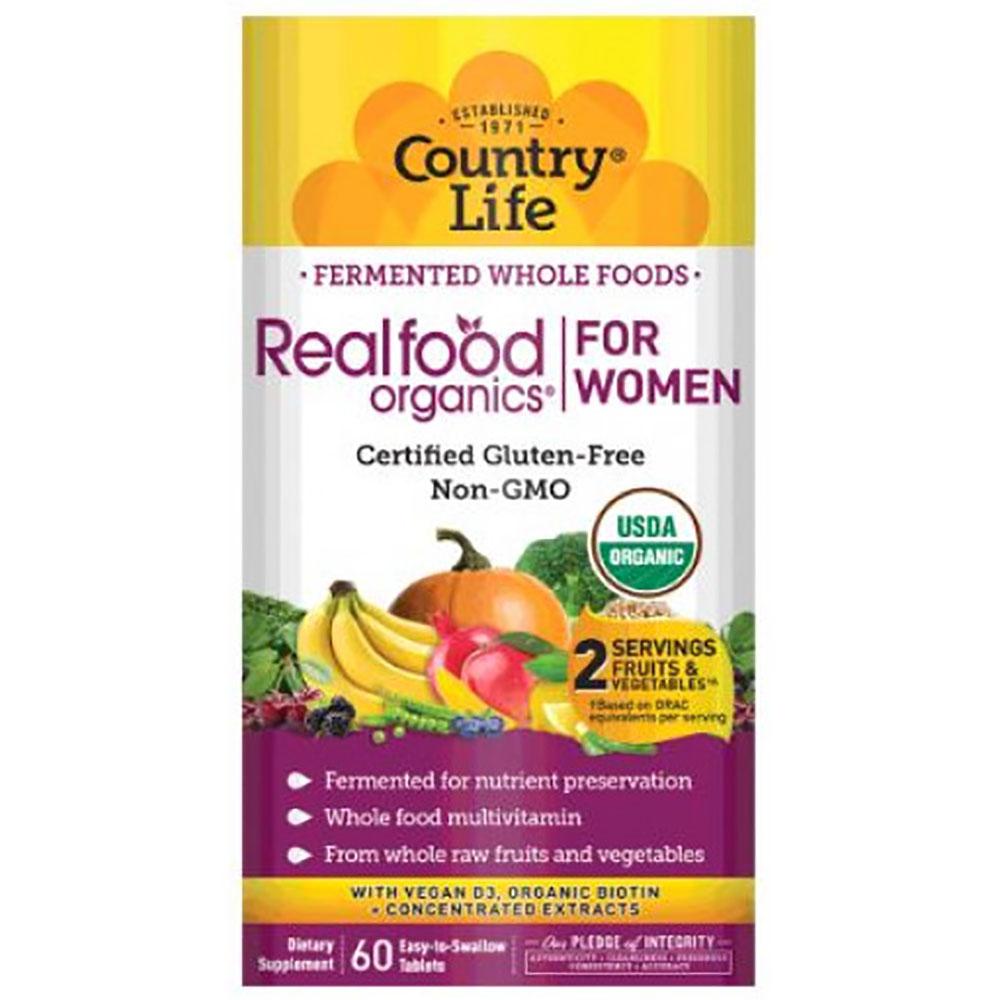 Country Life Realfood Organics Women's Daily Nutrition 60 Tabs Vitamins Country Life  (1058782052395)