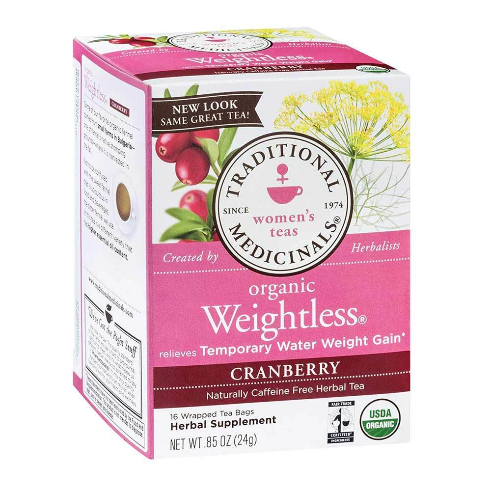Traditional Medicinals Cranberry Weightless 16 Bags | Releves Water Weight Gain Teas Traditional Medicinals  (1780169506859)