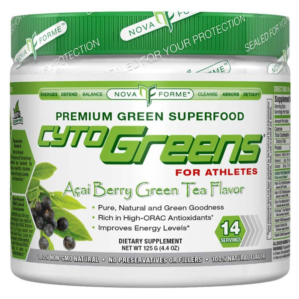 NovaForme CytoGreens For Athletes Acai Berry Green Tea 14 Servings Greens / Super Foods NovaForme  (1058945597483)