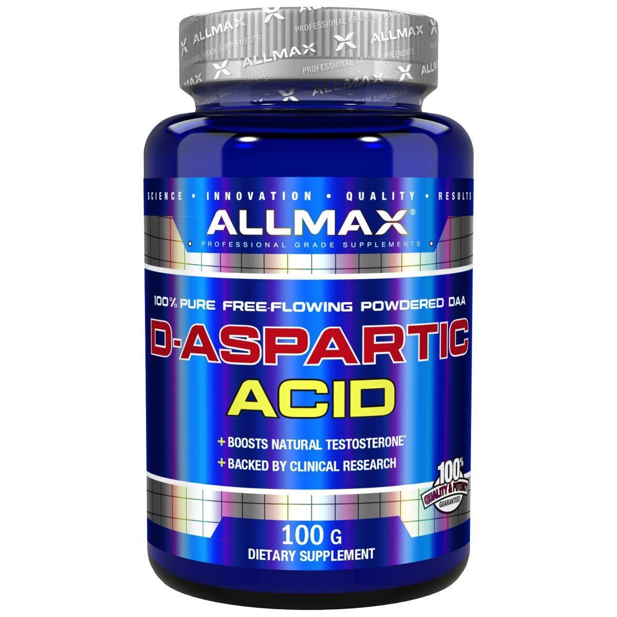 Allmax Nutrition D-Aspartic Acid (DAA) 100 Grams Testosterone Boosters Allmax Nutrition  (1058717466667)