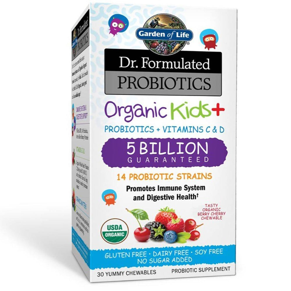 Garden of Life Dr. Formulated Probiotics Organic Kids+ 30 Chewables Digestive Health / Probiotics Garden of Life  (1059189424171)