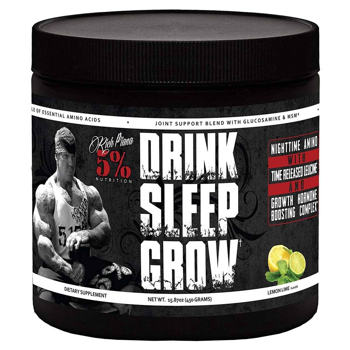 5% Nutrition Drink Sleep Grow 30 Servings Lemon Lime Amino Acids 5% Nutrition  (1458726535211)