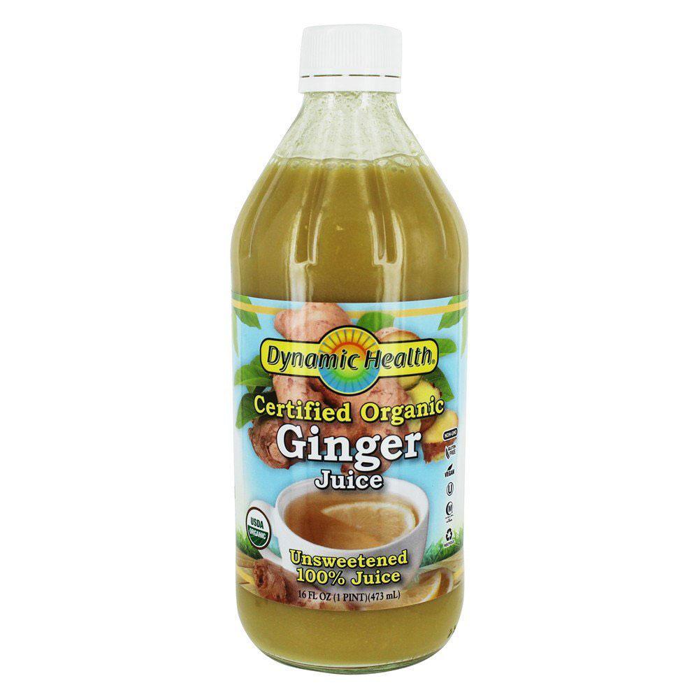 Dynamic Health 100% Organic Ginger Juice 16oz Foods & - Juices Dynamic Health  (4435661029441)