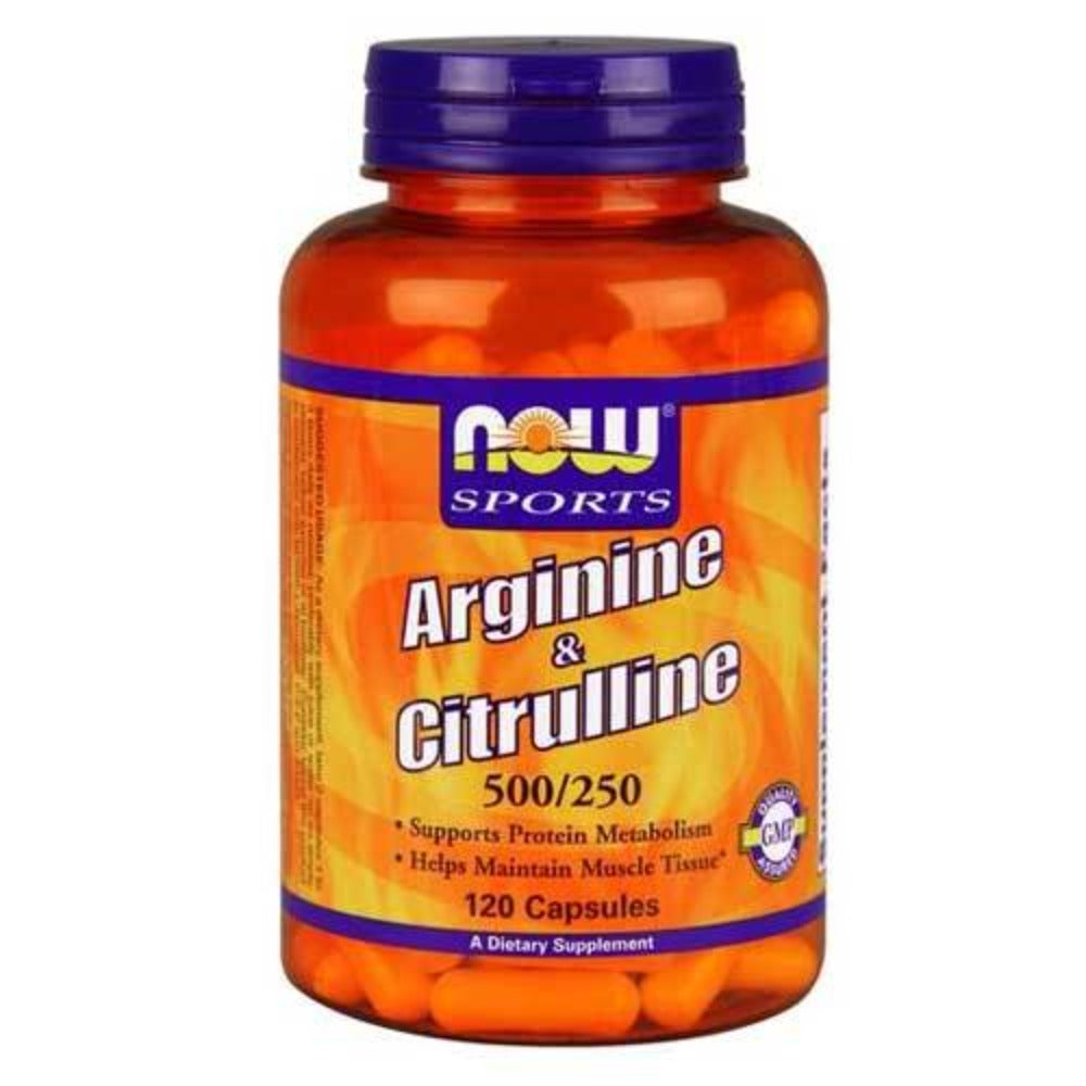 Now Foods Arginine 500 Mg Citrulline 250 Mg 120 Capsules Amino Acids Now Foods  (1059107700779)