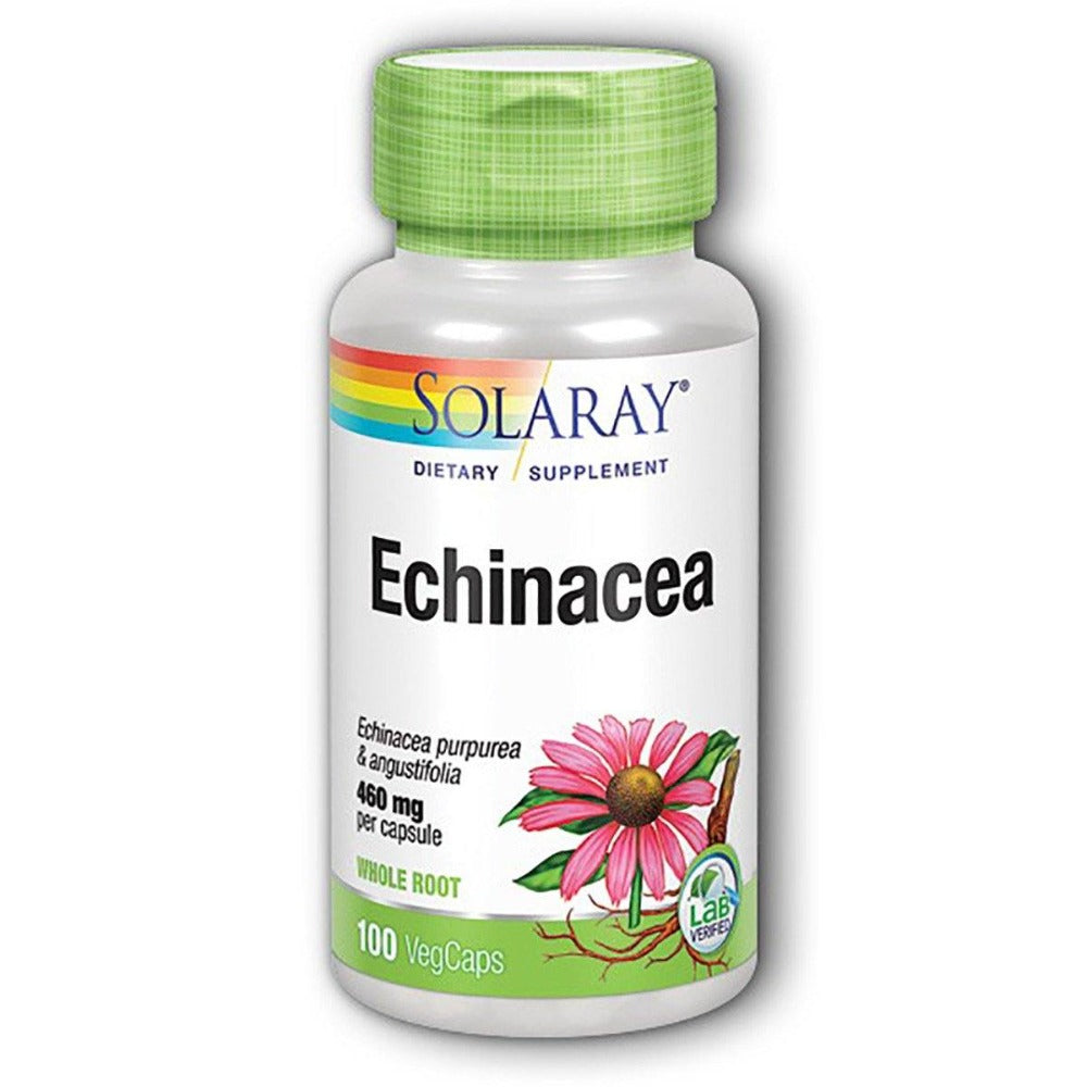 Solaray Organic Echinacea Herb 380mg 100 Caps Herbs Solaray  (1057904787499)