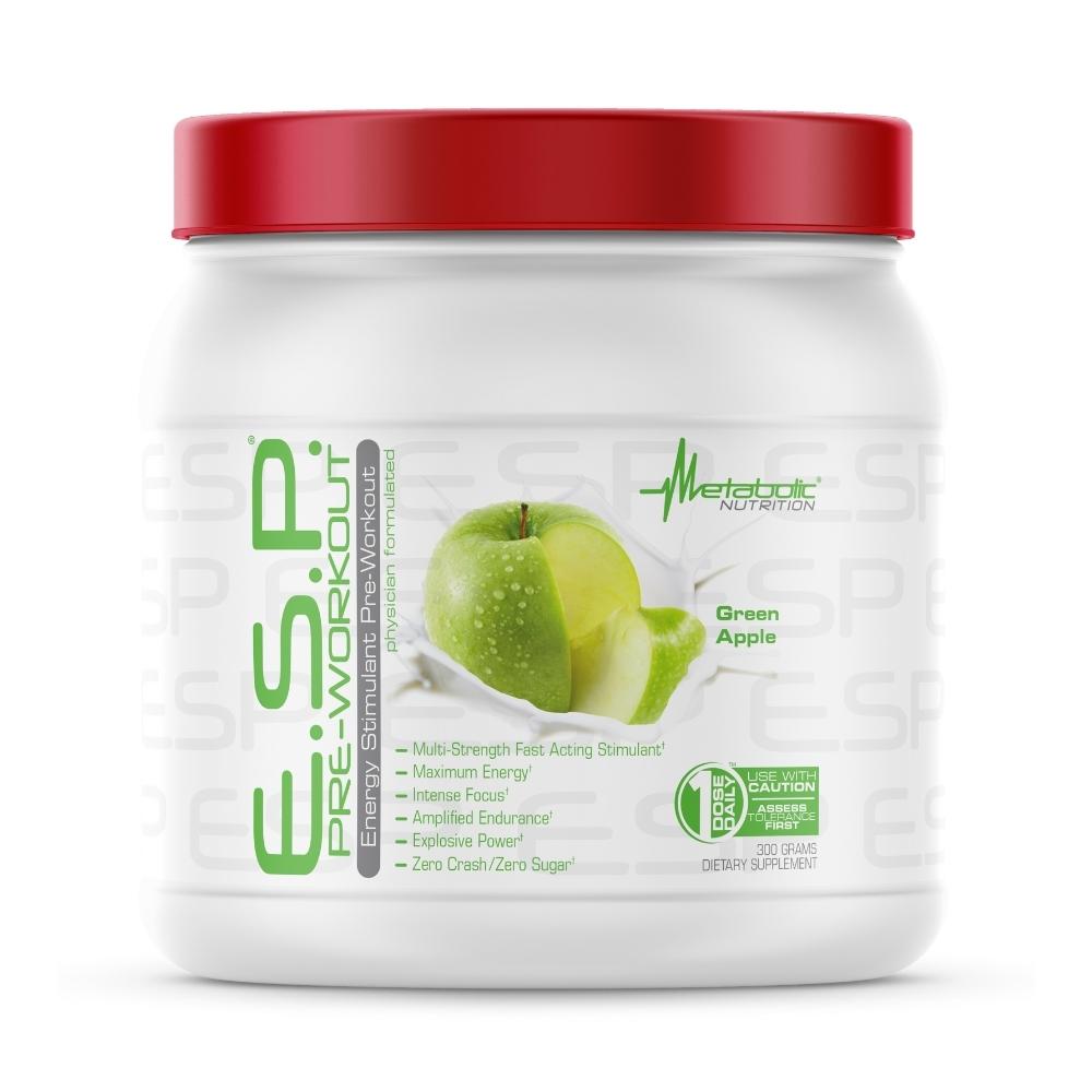 Metabolic Nutrition E.S.P. 300 Grams Pre-workout Metabolic Nutrition Green Apple 