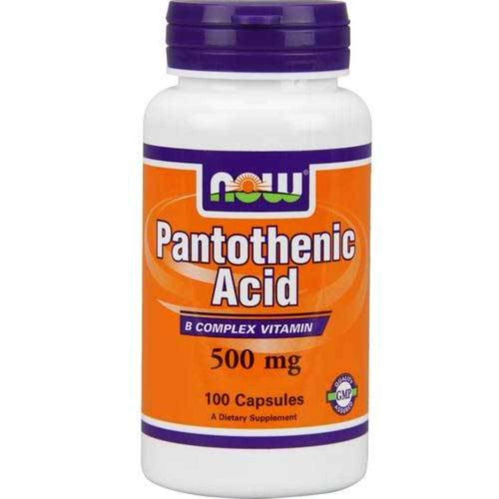 Now Foods Pantothenic Acid 500 Mg 100 Capsules Vitamins Now Foods  (1059131195435)