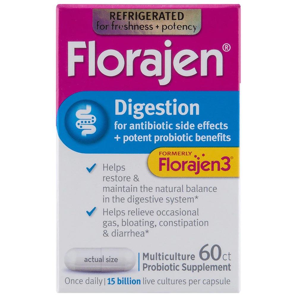 American Lifeline Florajen 3 60 Caps Digestive Health / Probiotics American Lifeline  (1058567815211)