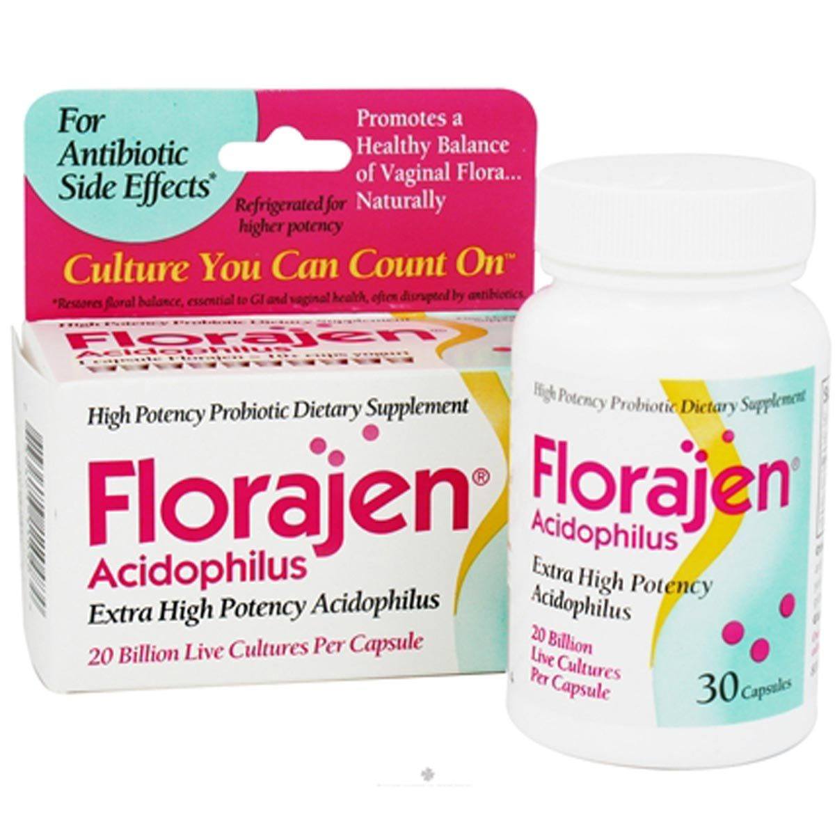 American Lifeline Florajen Acidophilus 30 Caps Digestive Health / Probiotics American Lifeline  (1058567454763)