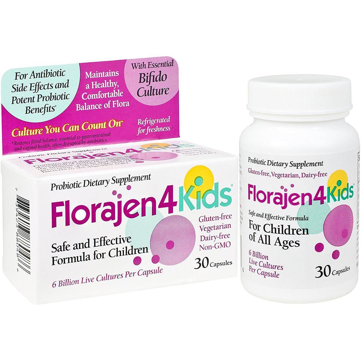 American Lifeline Florajen4Kids 30 Caps Digestive Health / Probiotics American Lifeline  (1058567946283)
