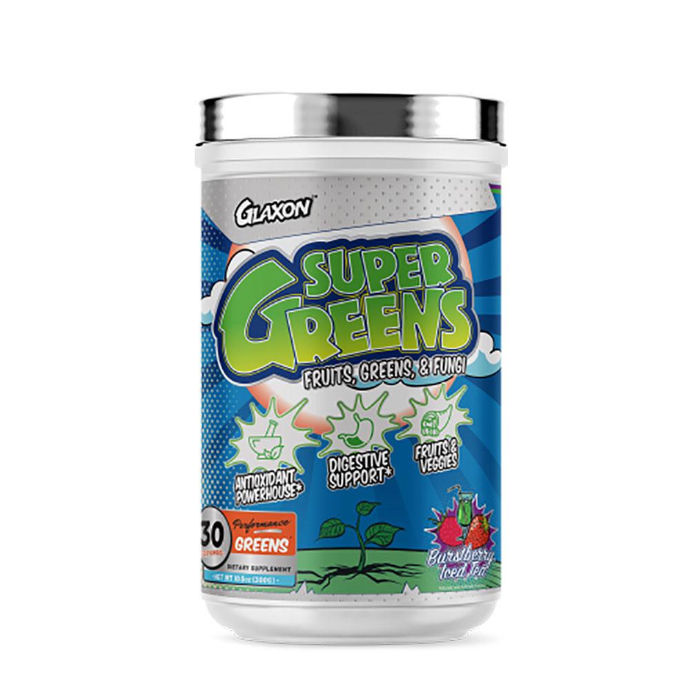 Glaxon Super Greens 30 Servings Meal Replacement Powders Glaxon Burstberry Ice Tea  (4622989099073)