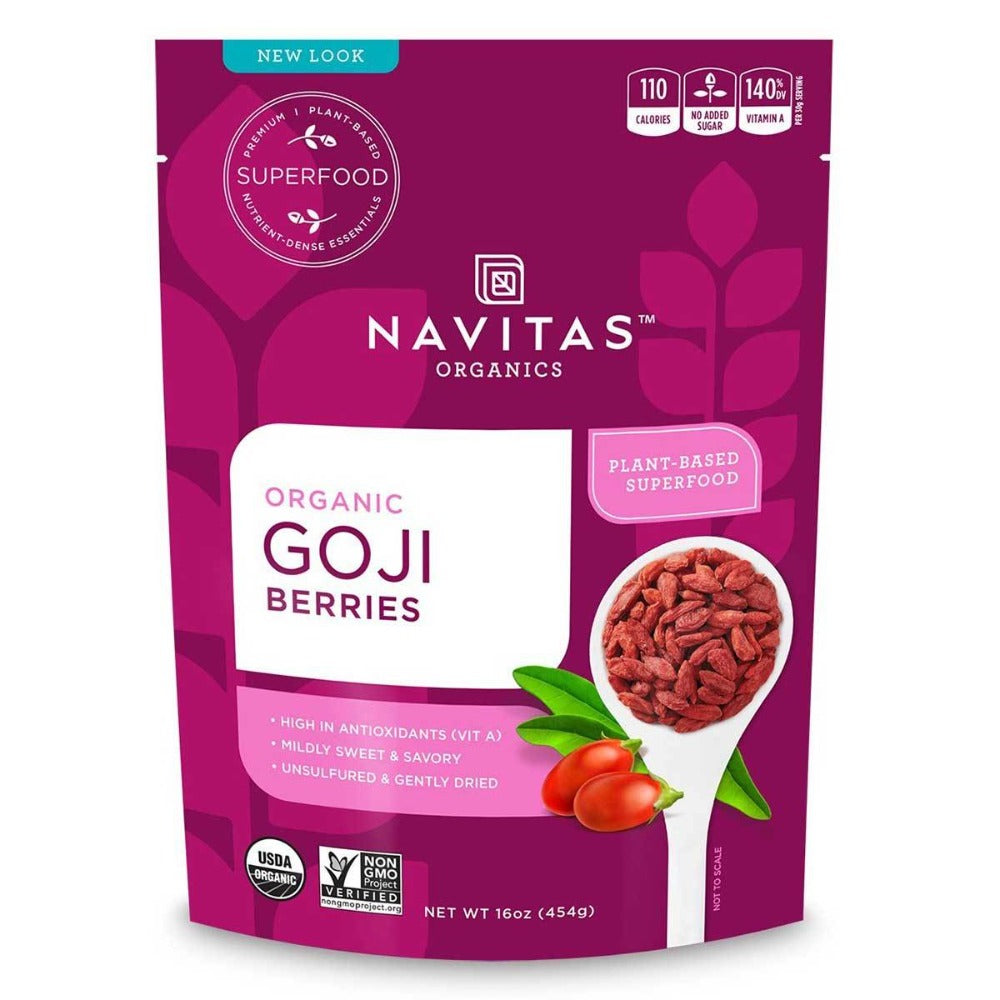 Navitas Naturals Sun-Dried Goji Berries (Certified Organic) 16 Oz Antioxidants / CoQ-10 Navitas Naturals  (1059032268843)