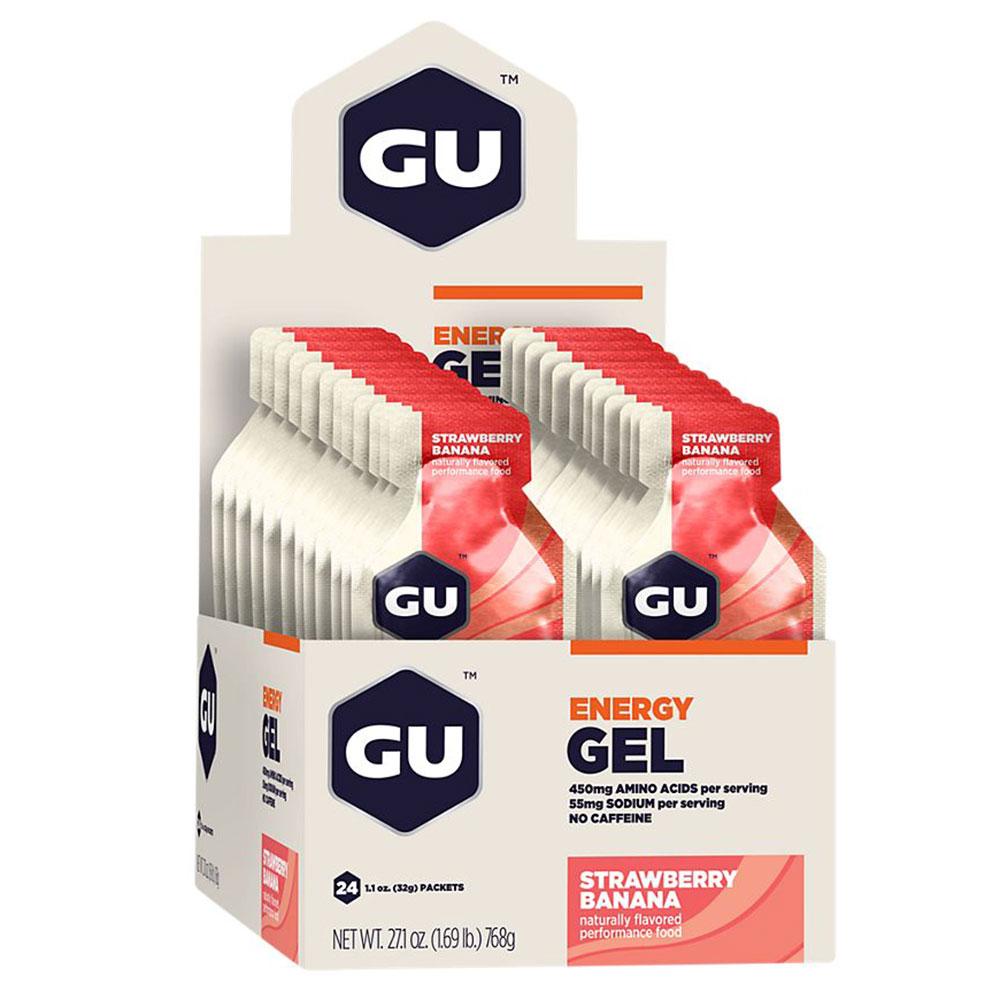 Gu Energy 24/Packets Sports Performance Recovery Gu Energy Strawberry Banana  (4601068716097)
