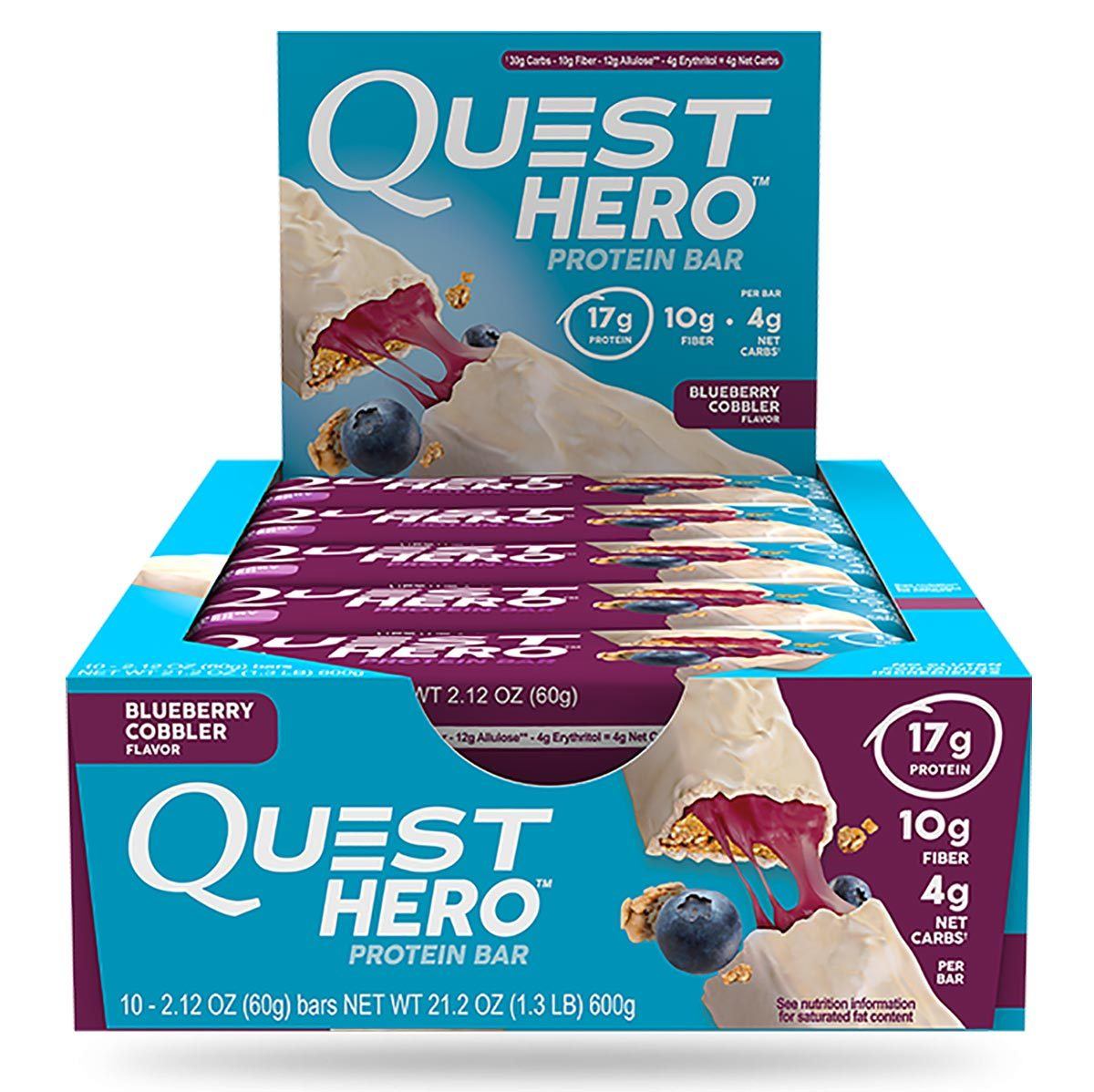 Quest Nutrition Hero Bars 10/Box Protein Quest Nutrition Blueberry Cobbler  (1059282354219)