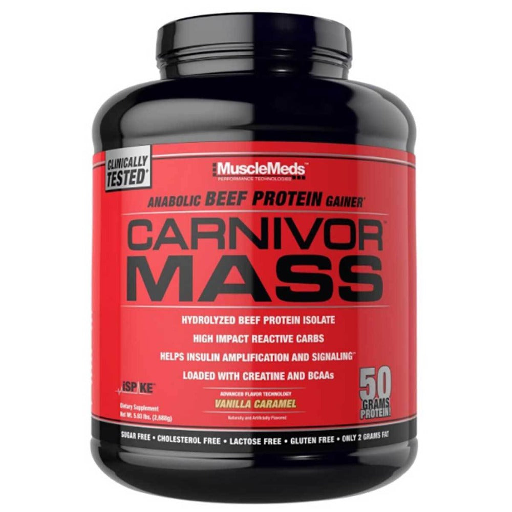 MuscleMeds Carnivor Mass 5.6 Lbs Protein MuscleMeds Vanilla Caramel  (1059062677547)