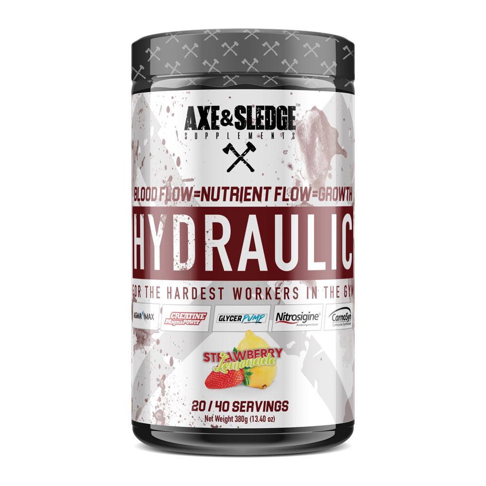 Axe & Sledge Hydraulic Stim-Free Pre-Workout | Pre-Pump Sports Performance Recovery AXE & SLEDGE STRAWBERRY LEMONADE  (1812332544043)