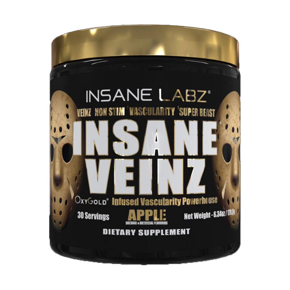 Insane Labz Insane Veinz Gold 30 Servings Nitric Oxide Insane Labz Apple  (4349352050753)