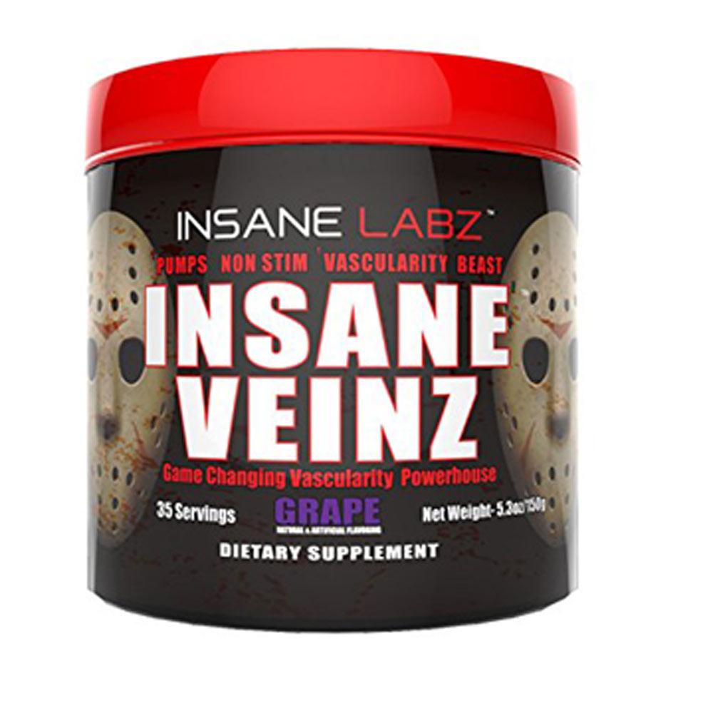 Insane Labz Insane Veinz 35 Servings Sports Performance Recovery Insane Labz Grape  (1712163094571)