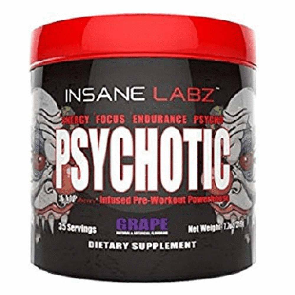 Insane Labz Psychotic 35 Servings Sports Performance Recovery Insane Labz Grape  (1712150773803)