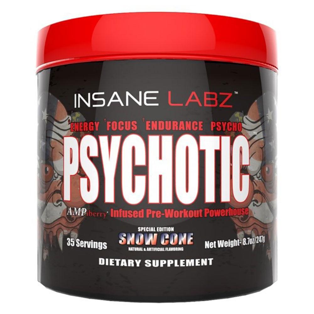 Insane Labz Psychotic 35 Servings Sports Performance Recovery Insane Labz Snow Cone  (1712150773803)