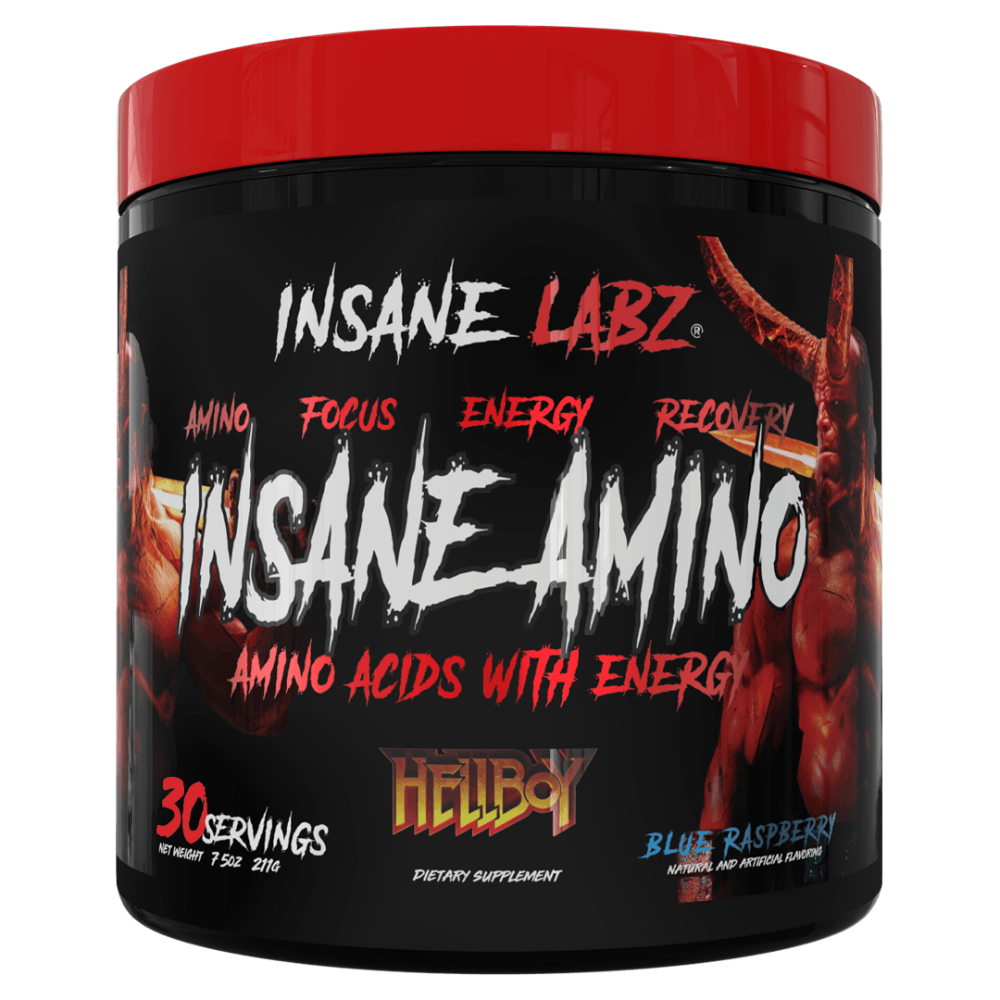 Insane Labz Insane Amino HellBoy Edition 30 Servings Amino Acids Insane Labz Blue Raspberry  (1747103547435)