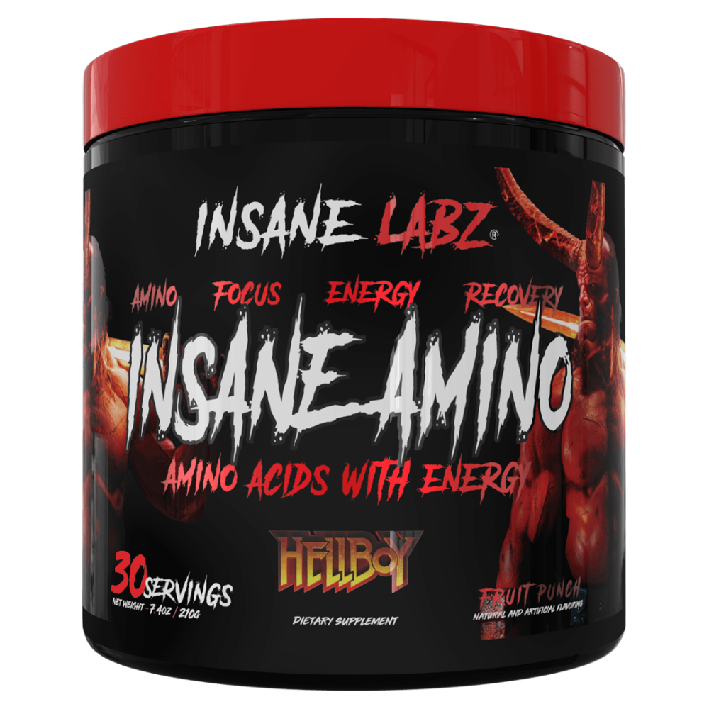 Insane Labz Insane Amino HellBoy Edition 30 Servings Amino Acids Insane Labz Fruit Punch  (1747103547435)