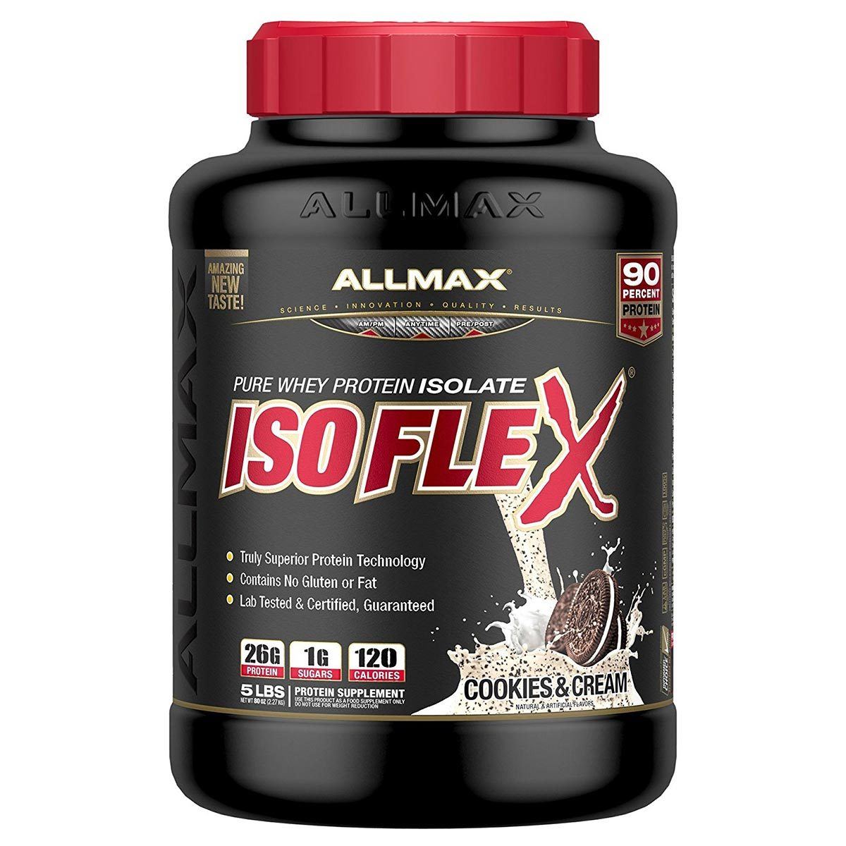 Allmax Nutrition IsoFlex 5 Lbs Protein Allmax Nutrition Cookies & Cream  (1058318843947)