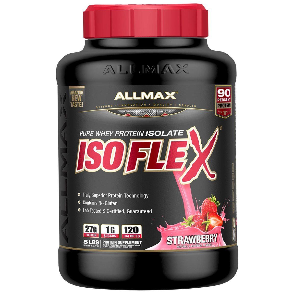 Allmax Nutrition IsoFlex 5 Lbs Protein Allmax Nutrition Strawberry  (1058318843947)