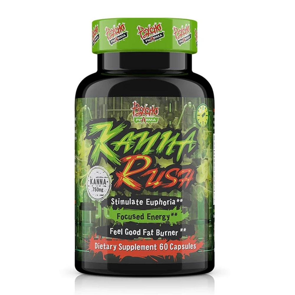Psycho Pharma Kanna Rush 60 Capsules Fat Burner Psycho Pharma  (4327293616193)