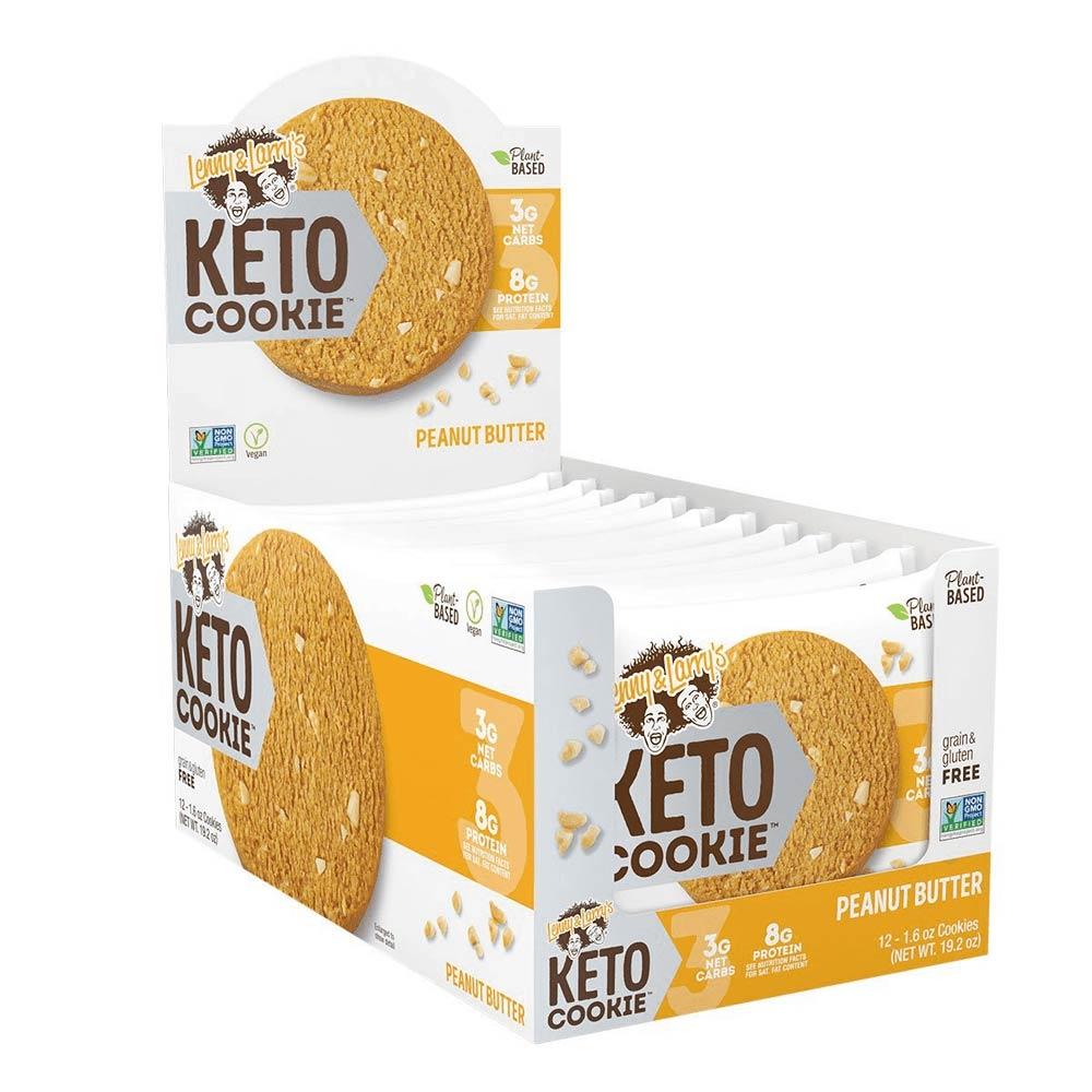 Lenny Larry's Keto Cookies 12/box Foods Juices Lenny & Larry's Peanut Butter  (4283187134507)