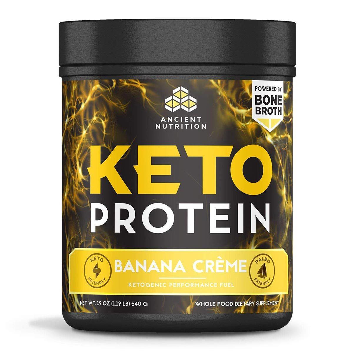 Keto Protein 17 Servings Protein Powders Ancient Nutrition Banana Creme  (1556674281515)