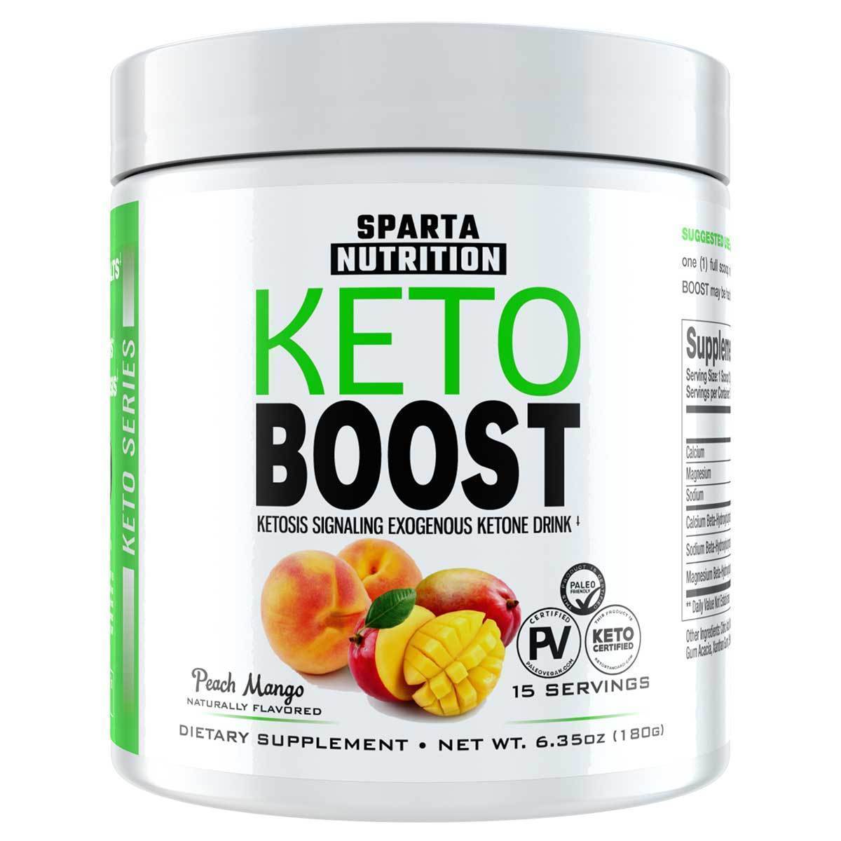 Keto Boost Peach Mango 15 Servings Diet/Energy Sparta Nutrition  (1507103703083)