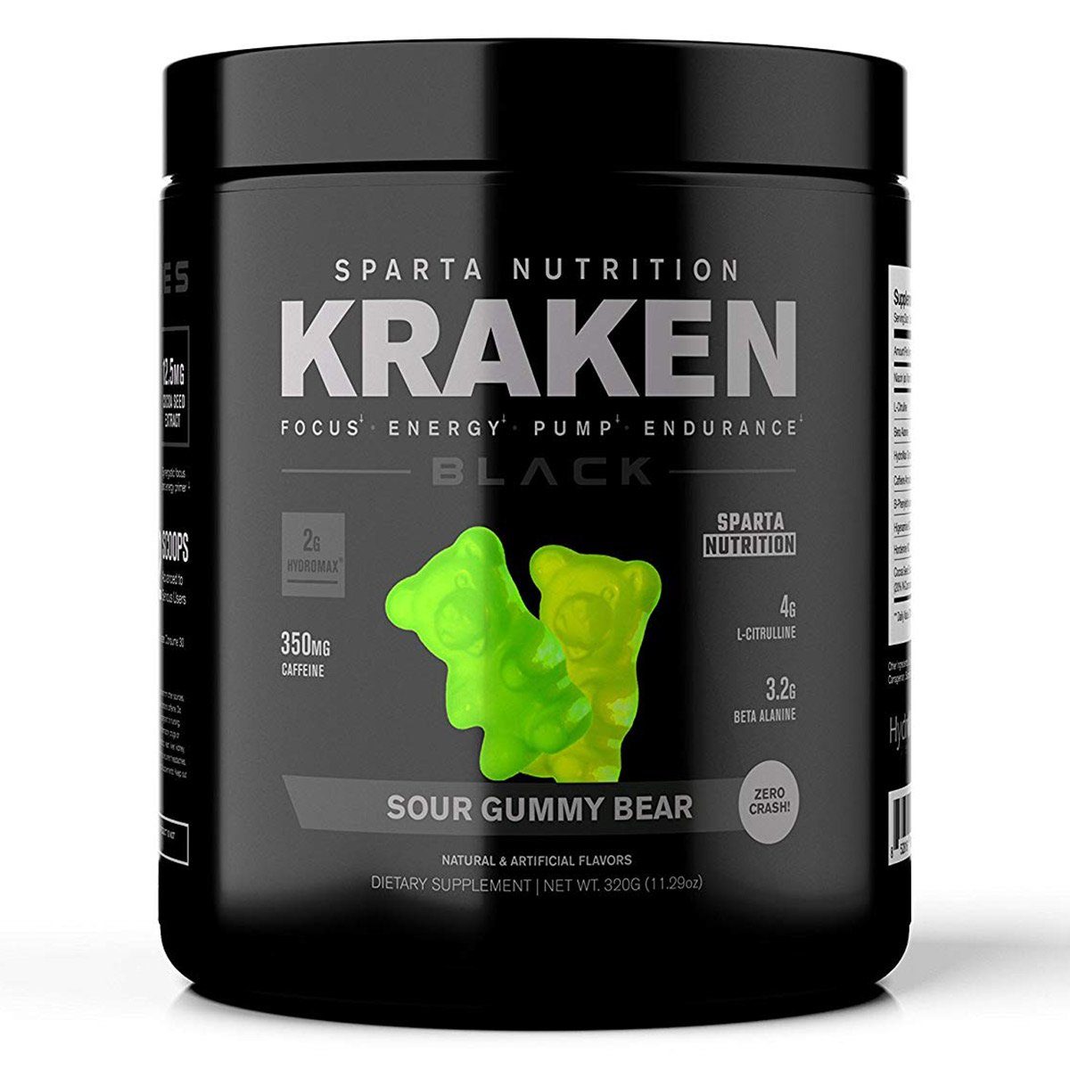 Kraken Black 40 Servings Sports Performance Recovery Sparta Nutrition Sour Gummy Bear  (1498675249195)