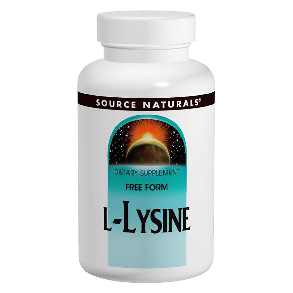Source Naturals L-Lysine (Free Form) 500mg 200 Caps Amino Acids Source Naturals  (1058085175339)