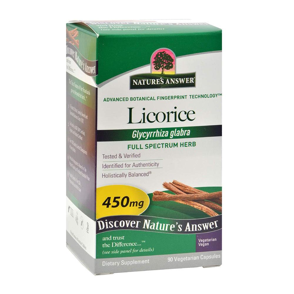 Nature's Answer Licorice Root 90 Capsules | Soothes Mucous Membranes Herbs Nature's Answer  (1782428237867)