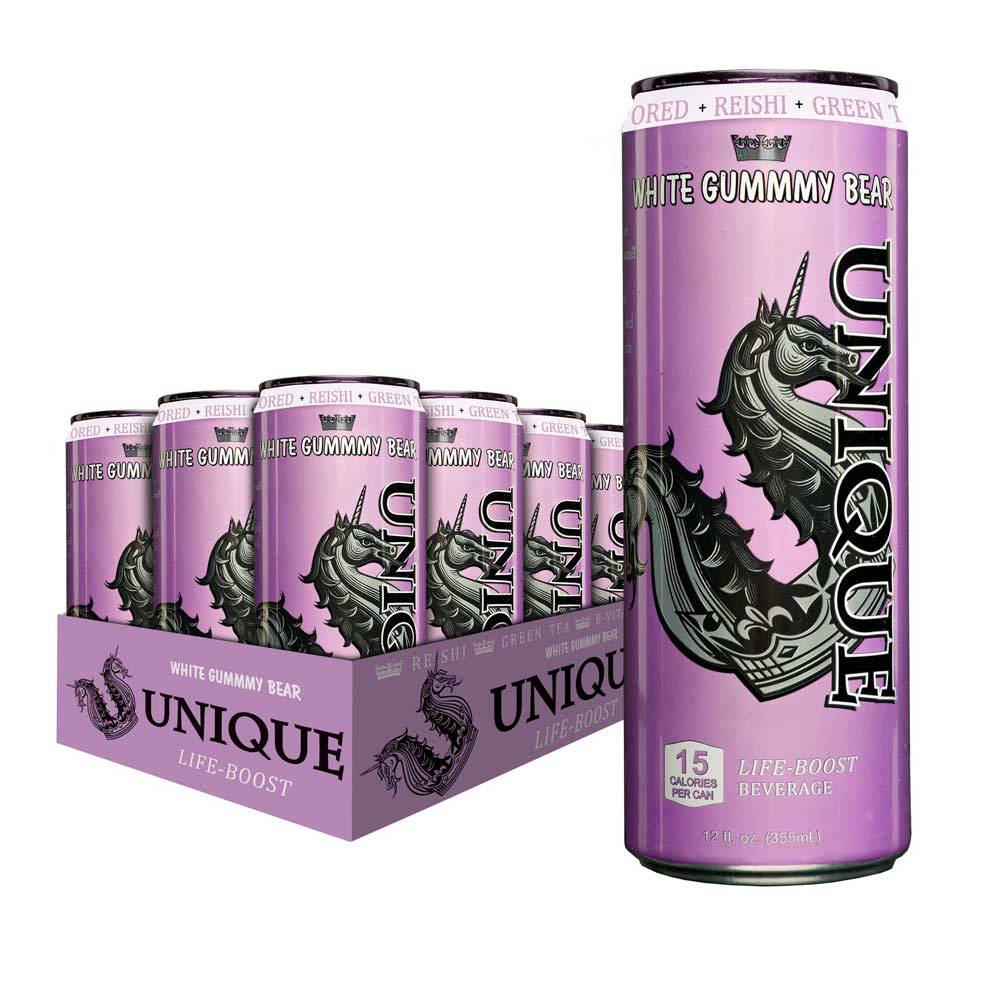 Unique Bev Life-Boost 12/Pack Drinks Unique Beverages White Gummy Bear  (4403877806145)
