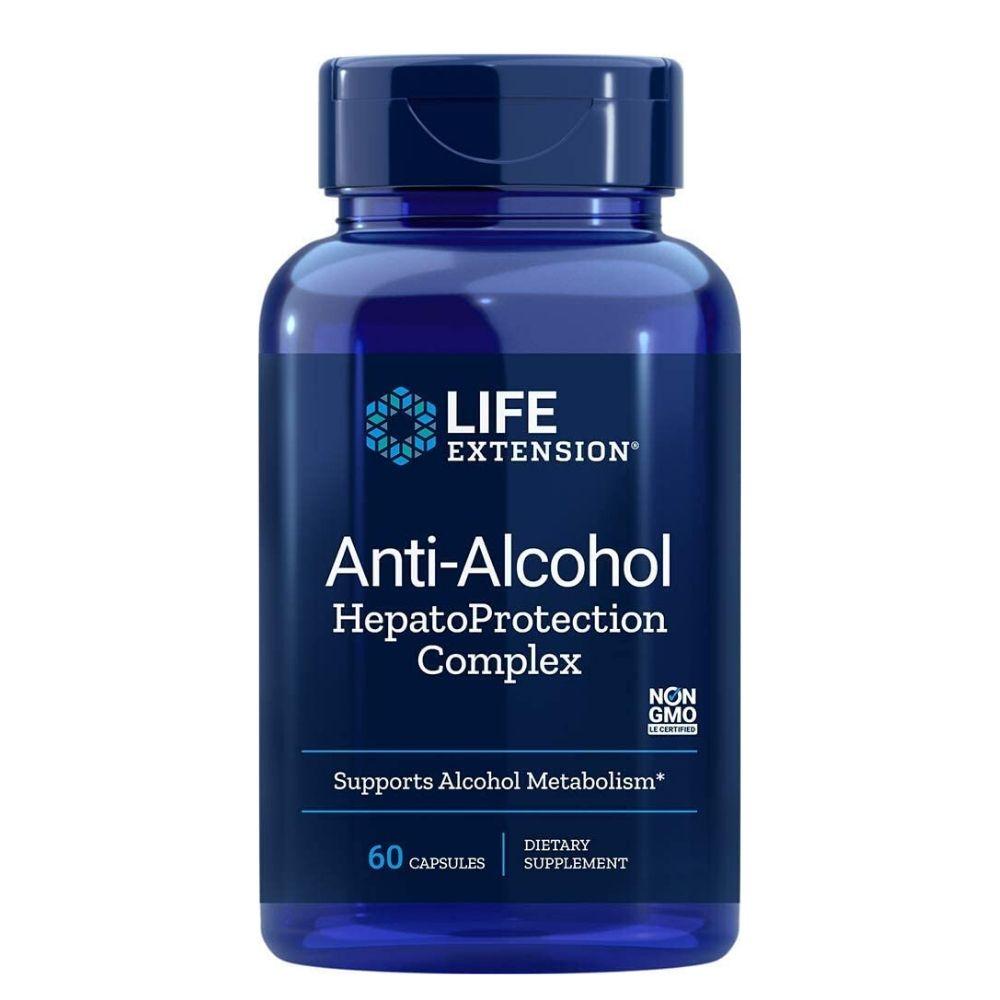 LE ANTI-ALCOHOL w/HEPATO 60C Vitamins & Minerals Life Extension  (4406459859009)