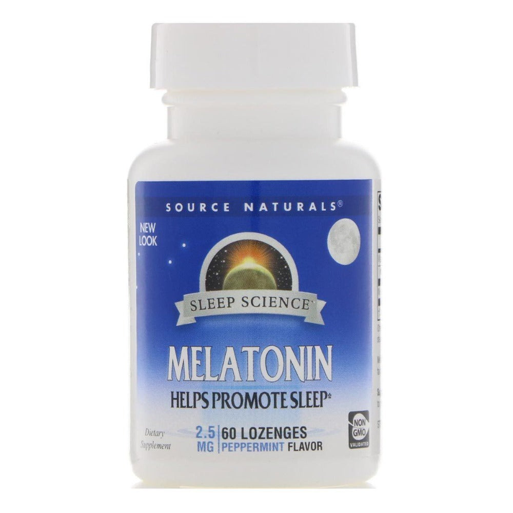 Source Naturals Melatonin Sublingual Peppermint 2.5mg 60 Tablets Other Supplements Source Naturals  (1057876344875)