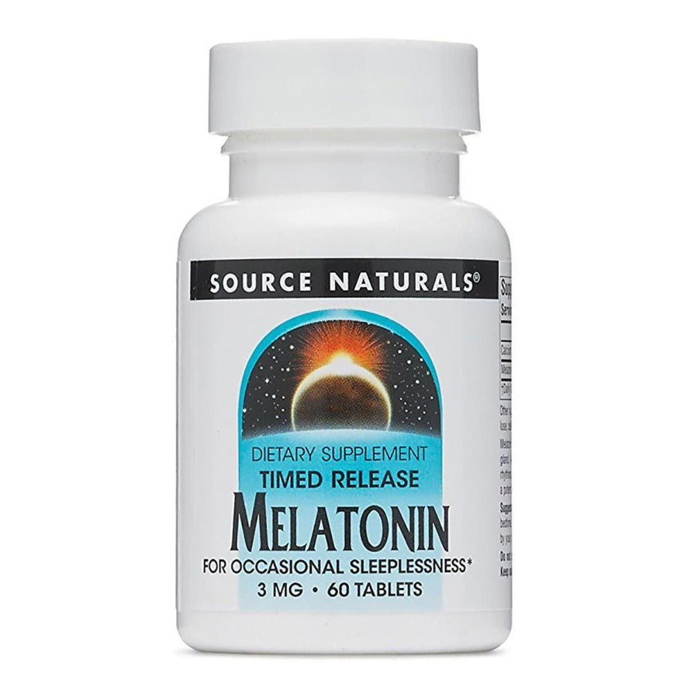 Source Naturals Melatonin Timed Release 3mg 60 Tabs Sleep Aid Source Naturals  (1058752167979)