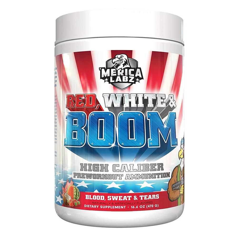 Merica Labz Red, White, & Boom High Caliber Pre-Workout Sports Performance Recovery 'Merica Labz Blood, Sweat & Tears  (1749826469931)